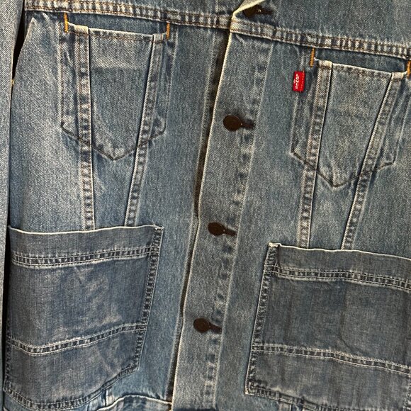 Levi’s Blue Denim Trucker Jacket Men’s Size Large Excellent Condition - Picture 4 of 7
